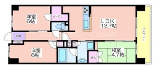 大阪ベイレジデンス　リブリーコートの物件間取画像